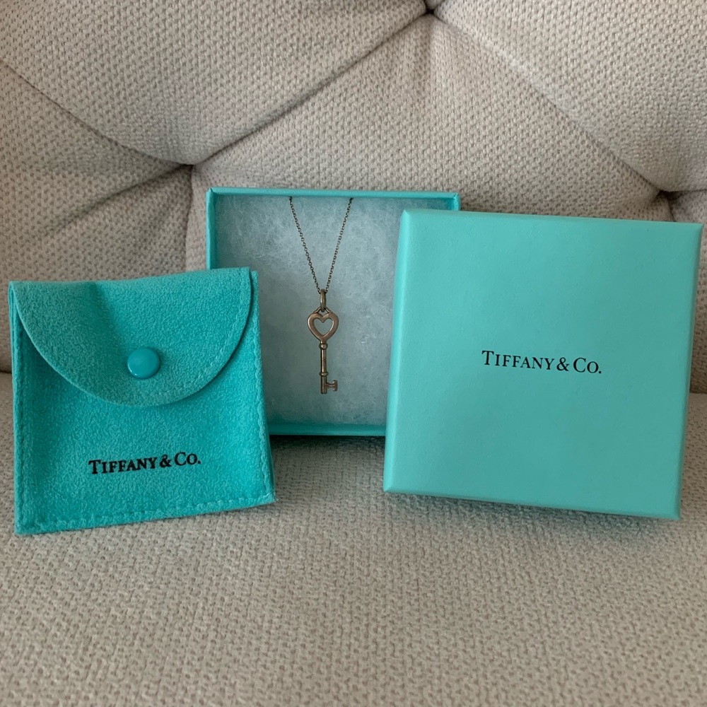 Tiffany & Co. Heart Key Pendant Necklace